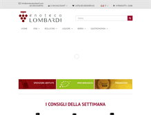 Tablet Screenshot of enotecalombardi.com